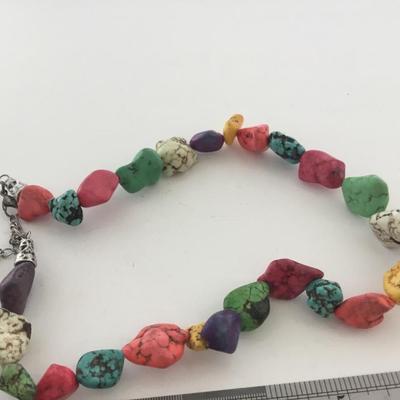 Unique colorful stone type necklace