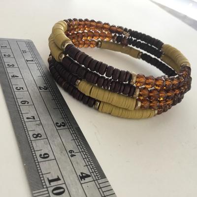 Brown multilayer beaded fashion bracelet