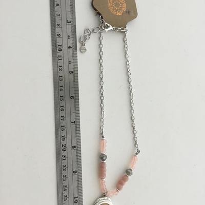 Ruby rd marked light pink fashion necklace