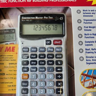 Construction Master Pro Trig Math Calculator NIB