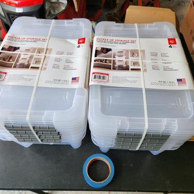 8 New Buckle-up Storage Containers 12.9 qt