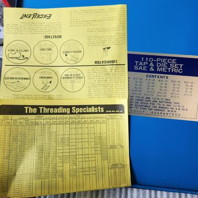 118 pieces Tap & Die Set SAE & Metric