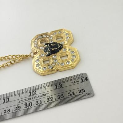 Gold tone 88 statement necklace