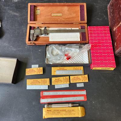 Starrett Measuring Ruler & Tools Pocket Scriber, Satin Chrome Rule C604R -1 2 3 4, Micrometer 238XRL