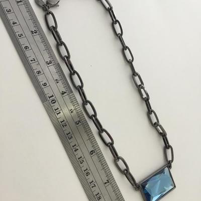 Lia Sophia marked black chain like fashion necklace