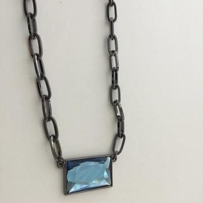 Lia Sophia marked black chain like fashion necklace