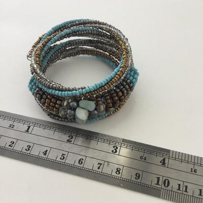 Beautiful multicolor wrap around beaded bracelet