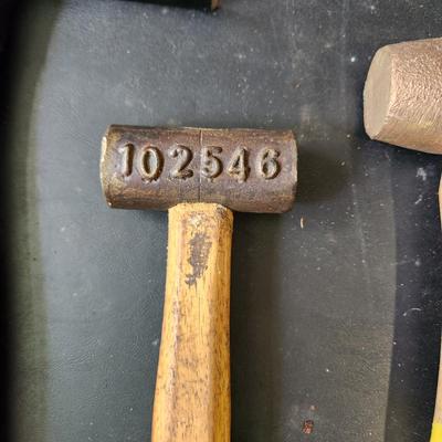 Lot of Hammers Plump 15oz. 2 2 lb Copper Hammer No Spark, 1 Stanley
