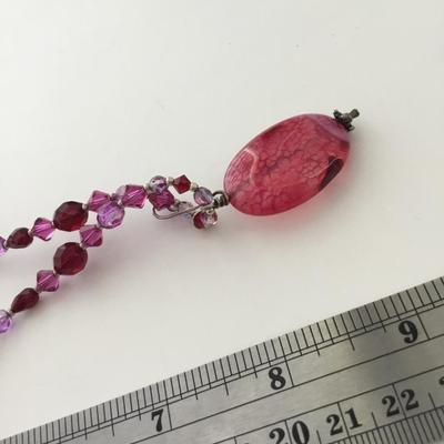 Light pink beaded beautiful necklace