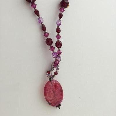 Light pink beaded beautiful necklace
