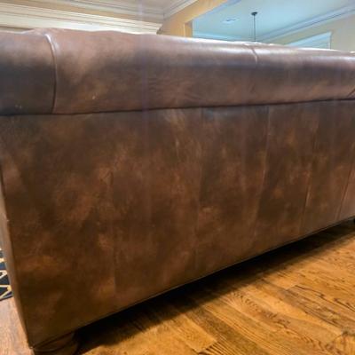 Mocha colored leather sofa #2