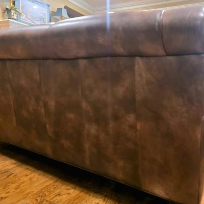 Mocha colored leather sofa #2