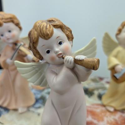 Sale Photo Thumbnail #44: 3 vintage ceramic angels.