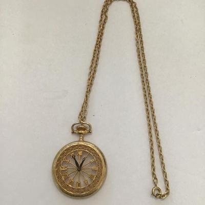 Very nice Sarah Coventry, vintage pocket, watch, pendant and chain