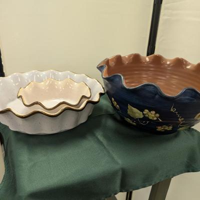 Sale Photo Thumbnail #74: Blue bowl is beautifully painted.