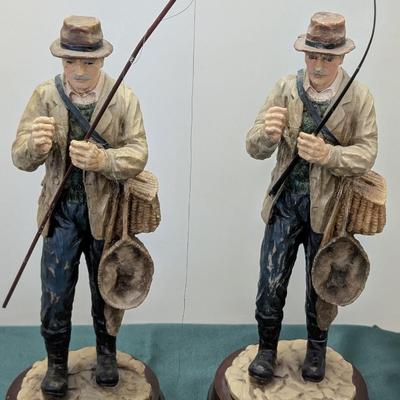 Sale Photo Thumbnail #75: 2 vintage fisherman figures.  Great condition.
