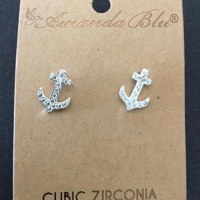 Cute anchor, stud earrings