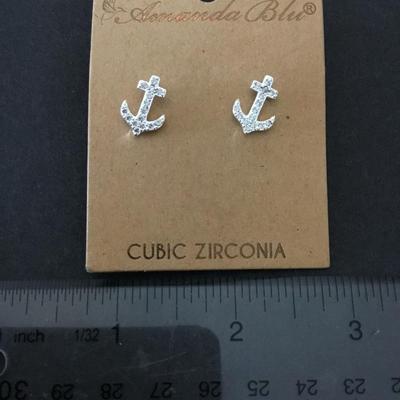 Cute anchor, stud earrings