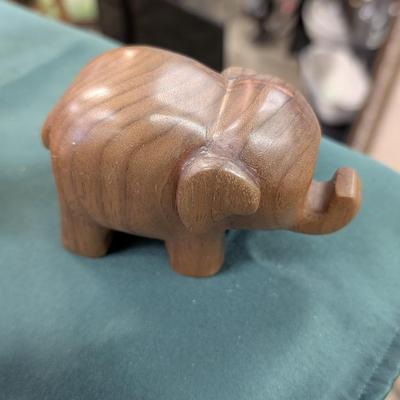 Sale Photo Thumbnail #102: Wooden box, elephant, vase....and angel.