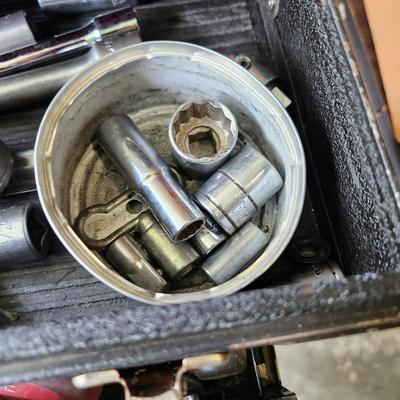 Tool box Loaded with Tools as Pictured Sockets , Vise Grips Channelocks