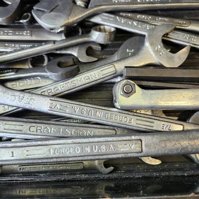 Tool box Loaded with Tools as Pictured Sockets , Vise Grips Channelocks