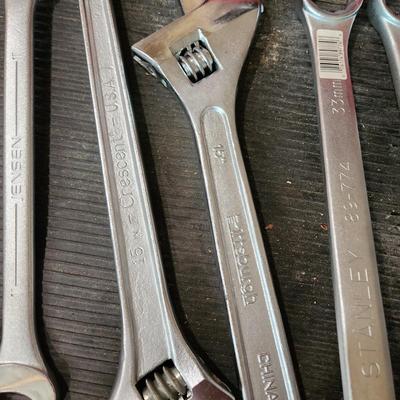 Large lot of Oversize Adjustable Wrenches 18" 24" Pittsburgh Stanley Crescent 15", Jensen , Master Mechanic,