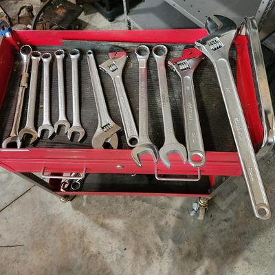 Large lot of Oversize Adjustable Wrenches 18" 24" Pittsburgh Stanley Crescent 15", Jensen , Master Mechanic,