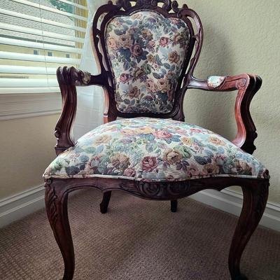 Sale Photo Thumbnail #59: French arm side chair.