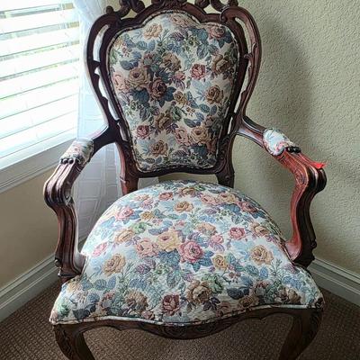 Sale Photo Thumbnail #57: French arm side chair.