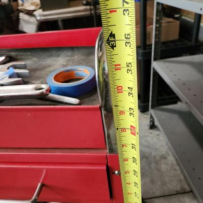 Red Utility Cart Work Station w Drawer on Caster 29x16x36