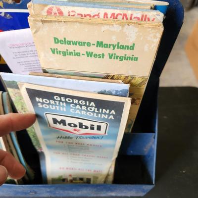 Sunoco Gas Station Map Holder with maps