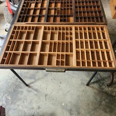 2 Large Wooden Printer Drawers 1 with Hamilton Pull