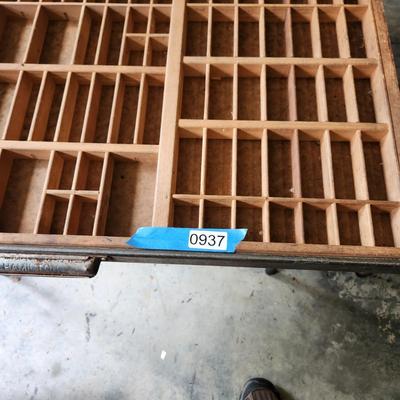 2 Large Wooden Printer Drawers 1 with Hamilton Pull