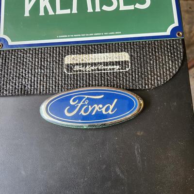 Ford Mechanic on the Premises Sign & Ford Fender Gripper