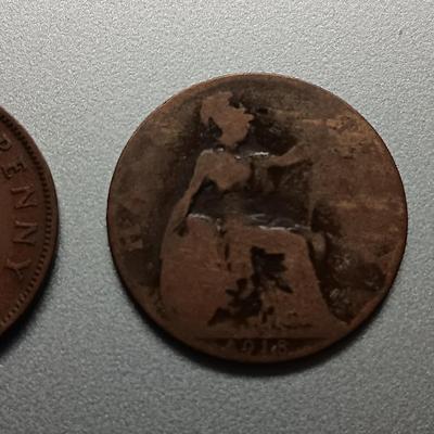 1918 & 1935 KING GEORGE V BRITISH HALF PENNIES