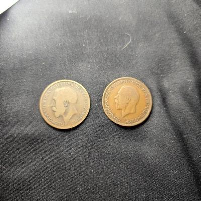 1918 & 1935 KING GEORGE V BRITISH HALF PENNIES