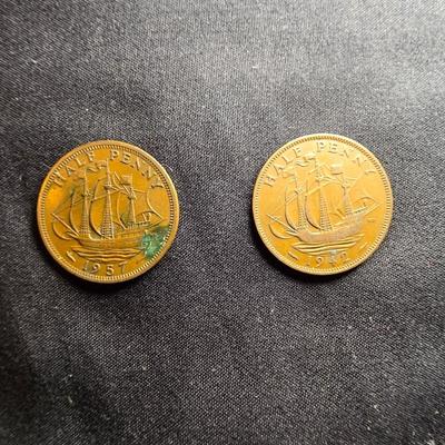 1942 & 1957 HALF PENNIES