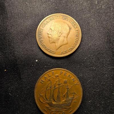 1929 & 1949 HALF PENNIES