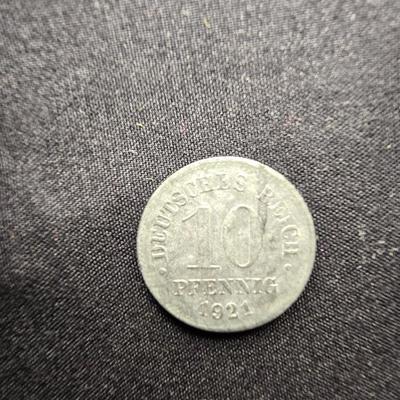 1921 TEN PFENNIG & 1943 ONE REICH PFENNIG