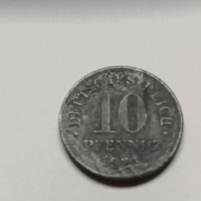 1921 TEN PFENNIG & 1943 ONE REICH PFENNIG