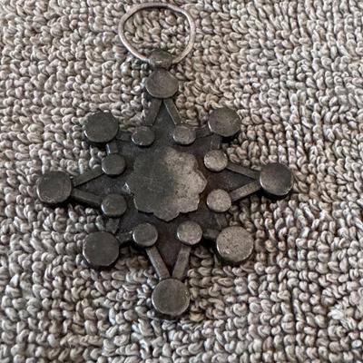 Japanese Star Medal Pendant, made of sterling silver. World War II era Japanese military awards,