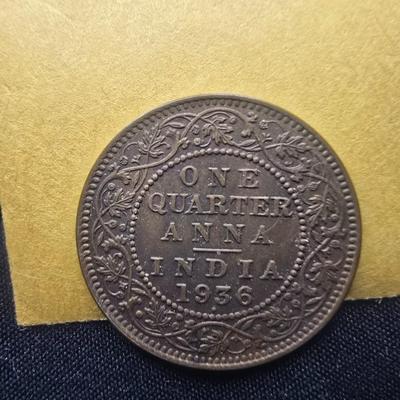1936 ONE QUARTER ANNA INDIA