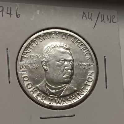 UNC 1946 BOOKER T WASHINGTON HALF DOLLAR