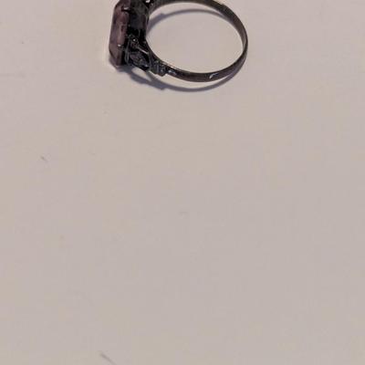 Antique Sterling Ring With Gem