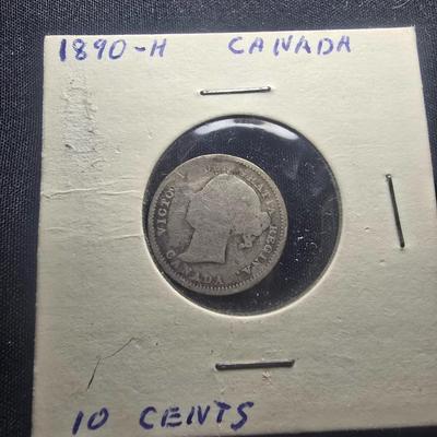 1890-H CANADA 10 CENTS