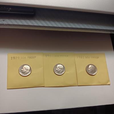 3 PROOF DIMES