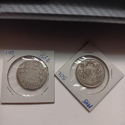 1909 & 1945 CANADA HALF DOLLARS