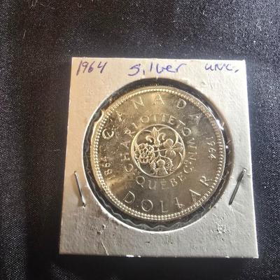 UNC 1964 CANADA SILVER DOLLAR