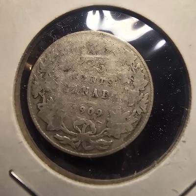 1909 CANADIAN QUARTER & 1966 CANADA HALF DOLLAR