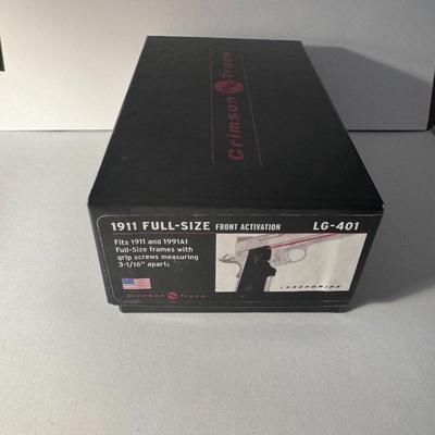 CRIMSON TRACE LG-401 LaserGrips, a laser sight specifically designed for 1911 Full-Size pistols.